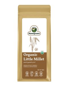 Homegrown Organic Little Millet – 500g / Unpolished, Gluten-Free, High-Nutrition Grain / Perfect for Idli, Upma & Salads
