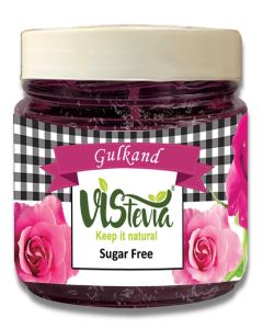 Vistevia Sugar Free Gulkand (Rose Petal Preserve), Stevia-Sweetened Flavor of Damascus Roses, Diabetic and Keto Friendly- Pack 0f 1 (380G)