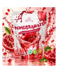 Glowming Pomegranate Marine Collagen Drink Mix with Glutathione & Green Tea, 200g (10 Sachets)