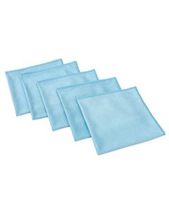 The Rag Company Premium Window Glass Mirror Chrome Detailing Towels Professional Korean 7030 Microfiber Blend LintFree StreakFree 350gsm 16in x 16in Light Blue 5Pack