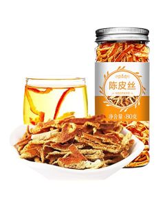 JTEDZI Dried Tangerine Peel Strip 80g/2.82oz, Dried Orange Peel Herbal Tea, Dried Mandarin Oranges, Chen Pi Si é™ˆçš®ä¸ Fruit Orange Peel Strips Citrus Peel All Natural Chinese Seasoning