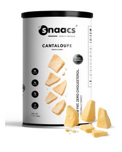SNAACS Freeze-Dried Cantaloupe Slices / No Added Sugar / Naturally Sweet and Crunchy Fruit Snack (2 oz / 56 g)