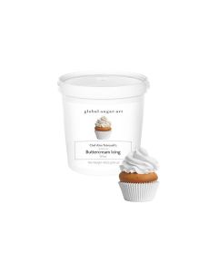 White Buttercream Frosting for Cake Decorating Firm Icing for Cakes Cupcakes 16 Ounce Tub by Global Sugar ArtChef Alan Tetreault White 16 Ounce