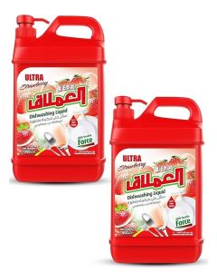 Al Emlaq Dishwashing Liquid, Ultra Strawberry With Double Force- Pack of 2 x 1800ml