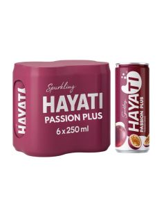 Hayati Passion Plus Sparkling Fruit Soft Drink / 20% Real Passion Fruit Juice â€“ Carbonated, Vitamin C Enriched / Exotic & Refreshing Tropical / 250ML (Pack of 24)