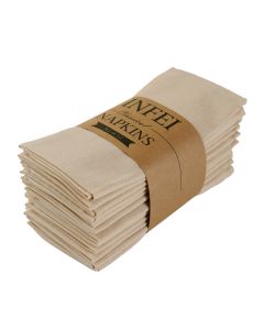 Solid Color Polyester Linen Blended Dinner Cloth Napkins Set of 12 40 x 40 cm For Events Home Use Linen
