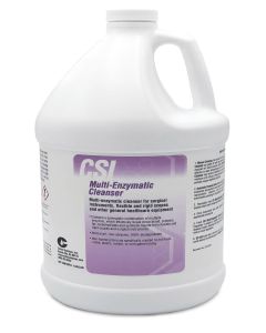 CSI Multi Enzymatic Liquid Medical Instrument Cleaner Concentrate for Veterinary and Surgical Equipment Presoak and Reprocessing, For Use with Ultrasonic Units and Manual Cleaning, 1 Gal