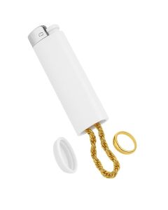 IN SELECT Lighter Diversion Safe Hidden Storage Compartment Secret Compartment Container for Jewelry Travel Camping and Everyday Carry No Spark No Flame One Piece in White