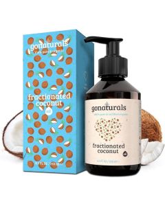 Fractionated Coconut Oil by GONATURALS for Skin Hair Face 250ml 100 Pure AntiAging Hydrating Scalp Lips Beards Nails Tattoos Aromatherapy Body Massage Made in Germany