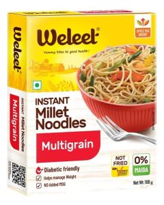 Weleet No Maida Instant Multigrain Noodles / Not Fried No MSG / Millet Healthy Noodles / Diabetic Friendly / Nutrient Rich / High Protein / 100g