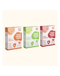 Simply Fils Veggie Wafer Crisps( pack of 3) Tomato Mixed Berries, Carrot Mixed Fruits, Kale + Kiwi Grape Juice