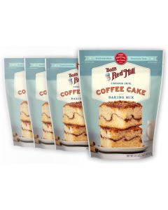 Bob's Red Mill Cinnamon Swirl Coffee Cake Baking Mix - 18.5 oz Bag (Pack of 4) with Simple Clean Ingredients