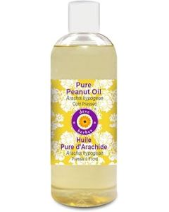 Deve Herbes Pure Peanut Oil Arachis hypogeae NonSticky NonGreasy For Cooking Massage Hair Skin Care 200ml