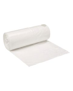Houzi Garbage Bags, 200 PCS, 50x60cm, White HDPE, Leak Proof & Tear-Resistant