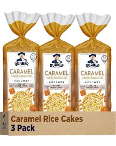 Quaker Caramel Rice Cakes - Pack of 3, 8.53 Ounce Each