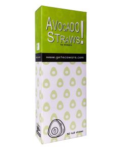 Avocado Seed Straws - Extra Strength 100% biodegradable Straws - 50 count, 8.26" unwrapped