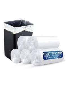 Dust Bin Liner White Garbage Bag 50x60 CM-20KG