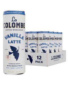 La Colombe Coffee Vanilla Draft Latte 11 fl oz Cans Pack of 12 Coffeehouse Quality Cold Brew Specialty Grade Coffee Beans ReadytoDrink OntheGo