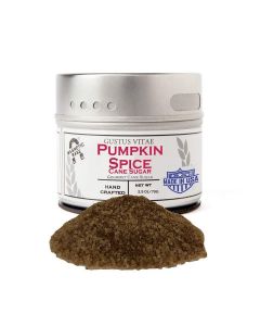 Gustus Vitae - Pumpkin Spice Cane Sugar - Artisanal Infused Sugar - 1:1 Replacement For Plain Sugar - Gourmet Sweetener - All Natural - Small Batch - Magnetic Tin