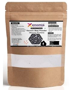 Zenomia Black Kaunch Beej Organic Ayurvedic Mucuna Seeds For Reproductive Health Non GMO, Edible Grade, Natural Konch Bij Kaunch Beej Powder Mucuna Pruriens - 100g