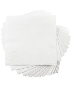 JAM PAPER Small Beverage Napkins 5 x 5 White 50Pack