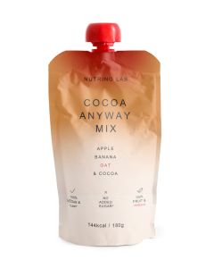 Nutrino Lab Cocoa Anyway MIX 180g, Ready to Eat Puree with Apple, Banana, Cocoa & Super Grains