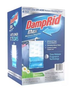 DAMPRID Hanging Moisture Absorber Fresh Scent - Pack of 4*453 gram total 1.81 kg