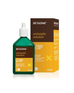 Betadine Povidone-Iodine Antiseptic Solution 10% 120ml / Topical Antiseptic for First Aid