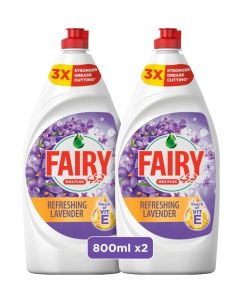 Fairy Dishwashing Liquid, Refreshing Lavender, 2x800ml