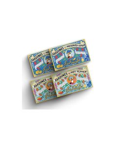 Fishwife Sardine Quad 4Pack 2x Sardines with Lemon 2x Sardines with Hot Pepper WildCaught HandPacked with Spanish Extra Virgin Olive Oil MSCCertified Sustainable Seafood High Protein Gluten Free Paleo Friendly Keto Friendly Omega3s