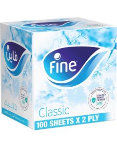 Fine Cubic Classic Facial Tissue - 100 Sheets x 2 Ply