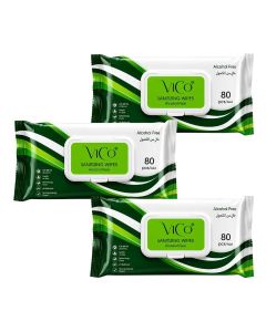 Vico Sanitizing Wipes Disinfection for Skin- 3 X 80pcs