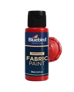 BLUEBIRD Fabric Paint Vermilion Red 34 Fl Oz Permanent Fabric Paints for Valentines Decor Clothes Furniture Upholstery