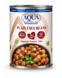 Aqua Premium Plain Fava Beans (Ful Medames) 400g – Egyptian, Ready to Eat