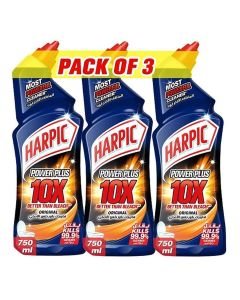 Original Power Plus 10X Most Powerful Toilet Cleaner Liquid 750ml Pack Of 3