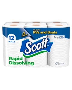 Scott RapidDissolving Toilet Paper 12 Double Rolls SepticSafe Toilet Paper