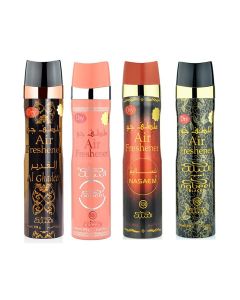 Pack of 4 Nabeel Air Freshener Nasaem, Al Ghadeer, Black and Touch Me 300 ML