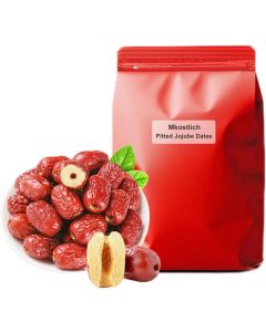 Mkostlich Pitted Jujube Dates - 1.1lb (500g) Sweet Dried Chinese Red Dates for Snacking, Tea, Baking, and Oatmeal