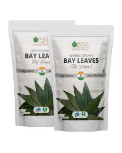Bliss of Earth Certified Organic Indian Bay Leaves With Zero Pin Holes & Zero Dust A1 Grade Tej Patta With Uniform Green Color 2x50gm