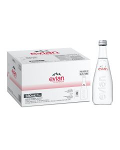 Evian Natural Mineral Water Glass - 330 ml x 20