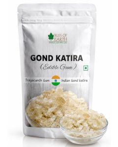 Bliss of Earth Gond Katira 100g / Premium Natural AA Grade Tragacanth Gum for Instant Cooldown / Ultra White Edible Gum Resin for Refreshing Falooda, Laddu & Desserts / Natural Single Ingredient Gond Katira for Gel Forming & Thickening