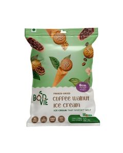 Freeze Dried Coffee Walnut Ice Cream 20g - Classic Coffee & Walnut Flavor, Gluten-Free, Low Sugar, No Refrigeration, Mess-Free Healthy Snack