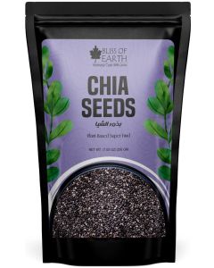 Bliss of Earth Chia Seeds 200g / Premium Raw Chia Seeds / High Fiber & Omega-3 Superfood / Ideal for Chia Pudding, Smoothies & Healthy Drinks / Vegan Gluten-Free