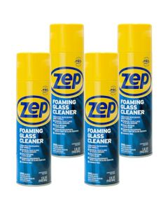 Zep Foaming Glass and Plexiglass Cleaner 19 oz Case of 4 ZUFGC19 Foaming Formula Clings to Vertical Surfaces Trusted by Pros