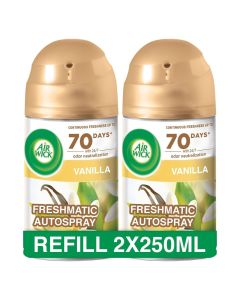 Air Wick Automatic Air Freshener Spray Refill, Vanilla Scent, 250ml x 2