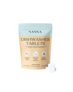 SANNA Dishwasher Tablets - 20 tablets - Fragrance-free, Plastic-free, Eco-Friendly