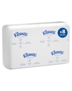 Kleenex Professional Universal Multifold Paper Towels Bulk 02046 Absorbency Pockets 92 x 94 Towel White 150 SheetsPack 8 PacksCase 1200 Sheet Total