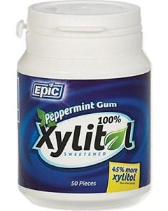 Epic Xyitol Peppermint Flavored Gum 50Count Pack of 4