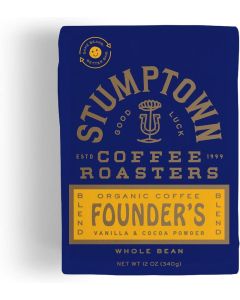 Stumptown Coffee Roasters Founder's Blend Organic Whole Bean Coffee - 12 Ounce Bag with Vanilla and Cocoa Flavor Notes