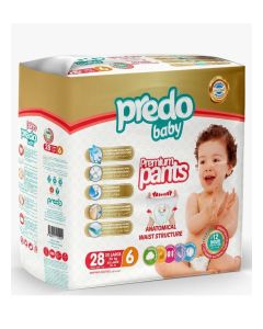 Predo Baby Premium Diaper Pants, Size 6 - 28 Pieces